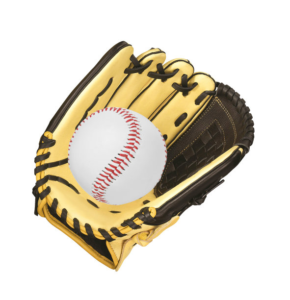 皮革棒球手套隔离在白色图片下载