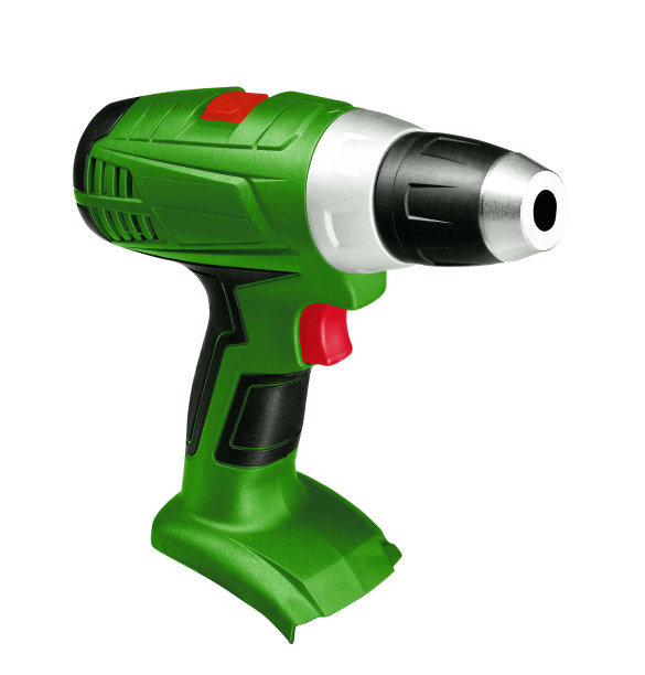 电池螺丝刀或钻头隔离在白色图片下载