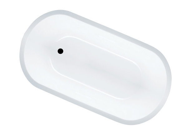 白色背景的现代浴缸俯视图图片下载