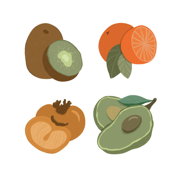 一套水果和蔬菜图片下载