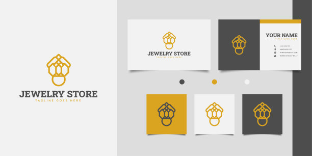 珠宝戒指标志与优雅的概念在财富金色的颜色图片下载