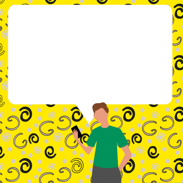 主持人与对话气泡显示新的公告。同事演讲气球展示新鲜和重要的新闻信息。图片下载