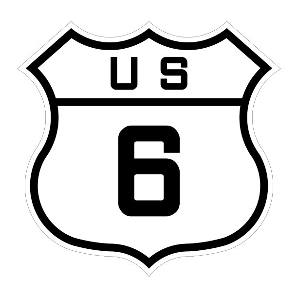 美国6号公路标志图片下载