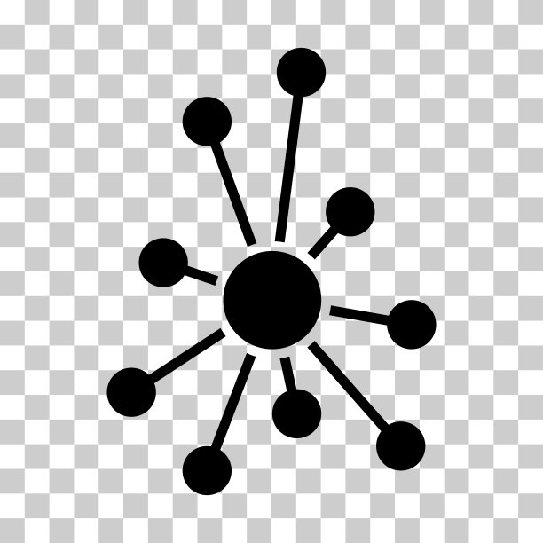 枢纽平面网络图标，连接结构矢量符号隔离背景，技术系统图片下载