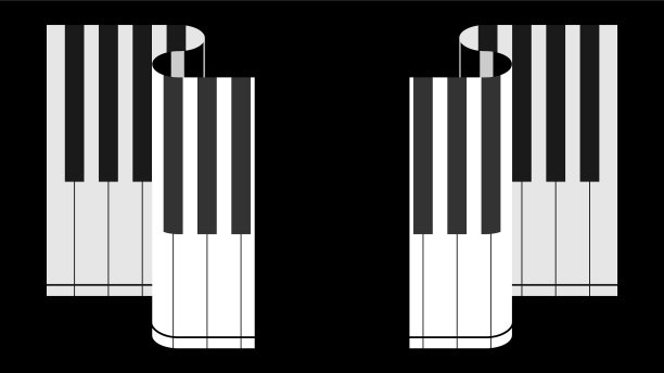 抽象钢琴琴键音乐键盘乐器歌曲旋律矢量设计风格图片下载