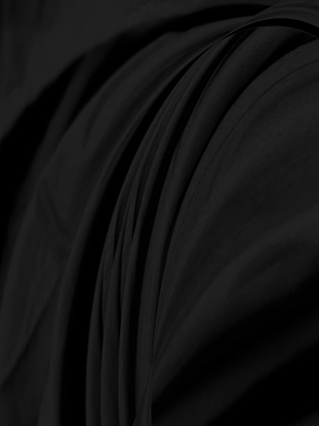 美纺织抽象柔软面料黑色光滑曲线时尚矩阵造型装饰背景图片下载