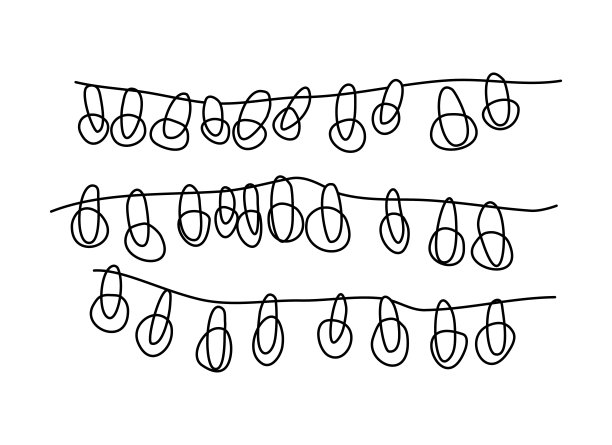 三排圆花环的一种编织艺术。矢量插图。用于装饰，贺卡，设计。庆祝活动的概念。图片下载