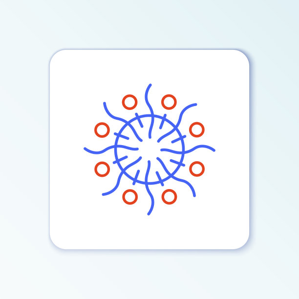 线烟花图标孤立的白色背景图片下载