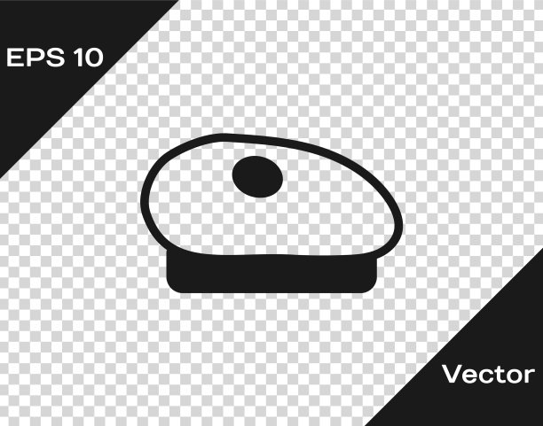 黑色法国贝雷帽图标孤立透明图片下载