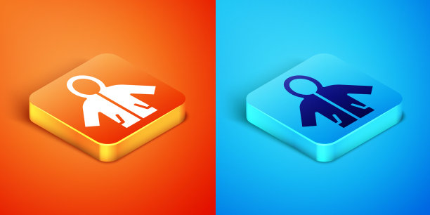 等距雨衣图标隔离在橙色和图片下载