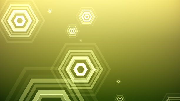 六边形在色彩斑斓的背景上拔地而起图片下载