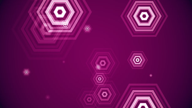 六边形在色彩斑斓的背景上拔地而起图片下载