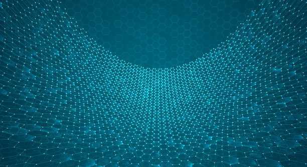 矢量三维对象从六边形网格与点。时尚的设计图片下载