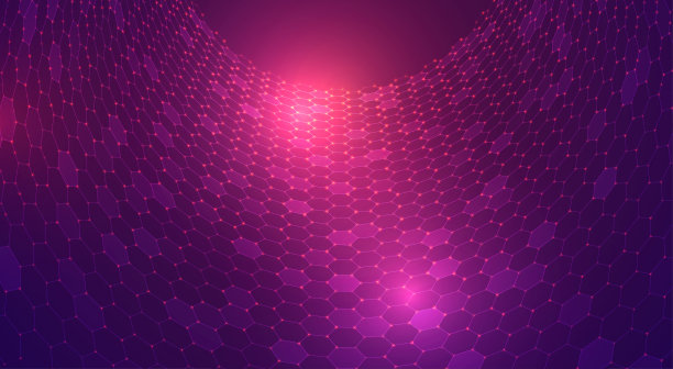 带有六边形的抽象向量背景。山水与山水的虚拟世界。三维设计图片下载