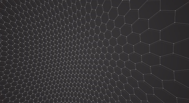 矢量三维对象从六边形网格与点。时尚的设计图片下载