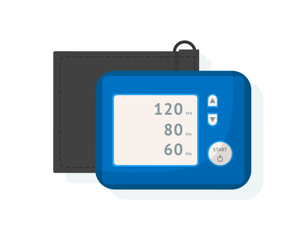 血压计装置，带袖口的电子血压计，监测器图片下载