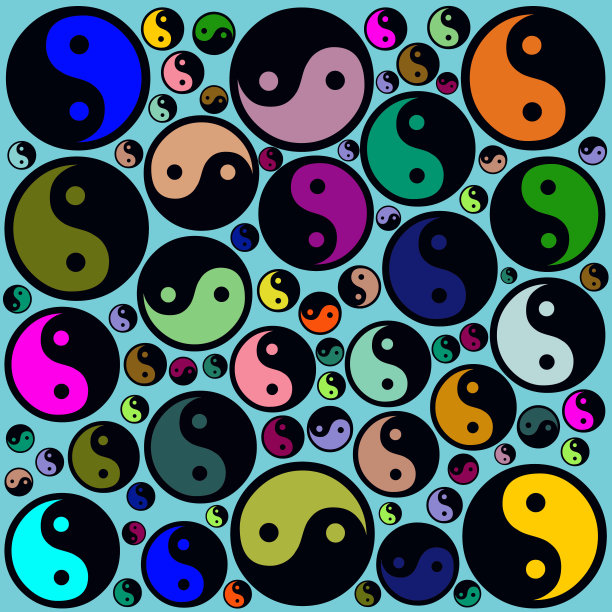 无缝阴阳图案图片下载