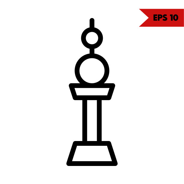 图解卫星线图标图片下载