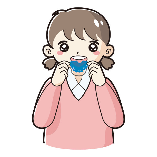 儿童牙齿矫正器具的插图图片下载
