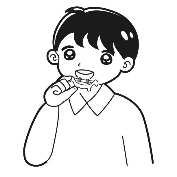 儿童牙齿矫正器具的插图图片下载