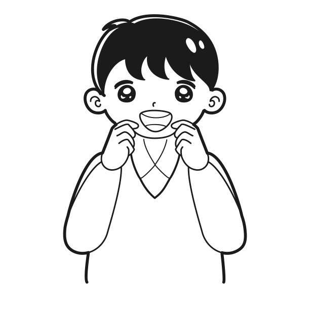 儿童戴矫正钢丝的插图图片下载