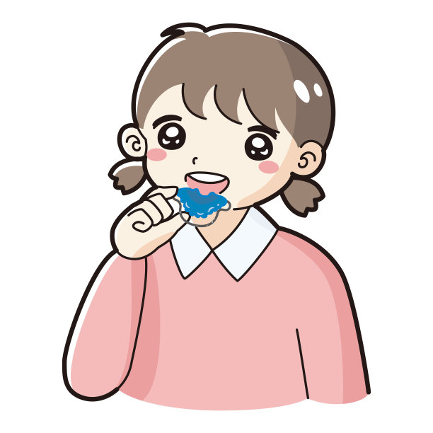 儿童牙齿矫正器具的插图图片下载