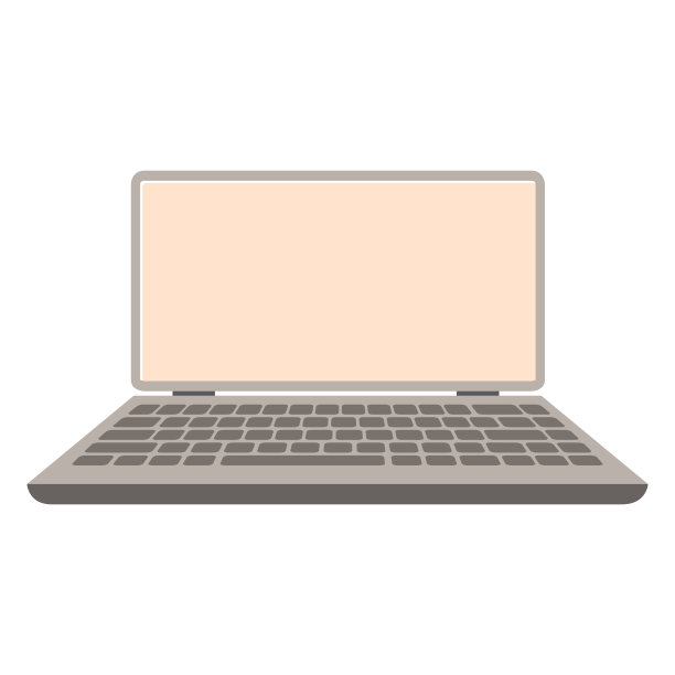 笔记本电脑的空白屏幕显示。图片下载