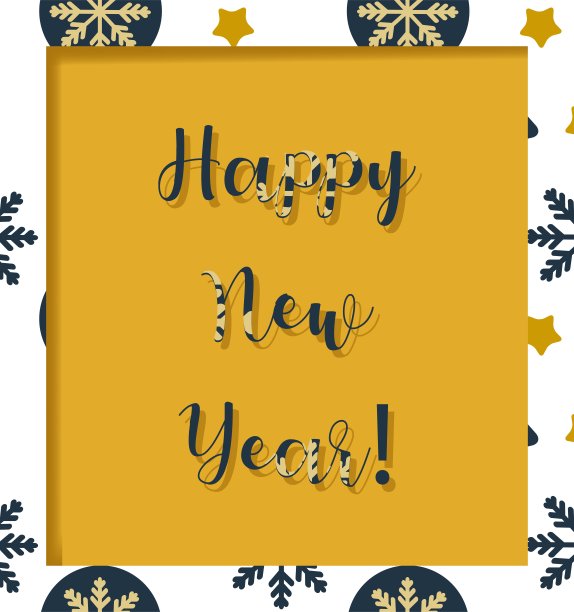 有贺词的年框。新年的海报图片下载