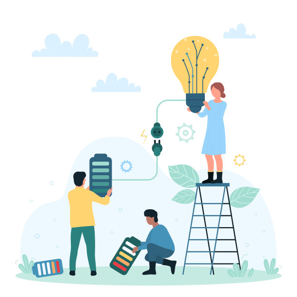 电能生产，微型人充电筒电池低电量图片下载