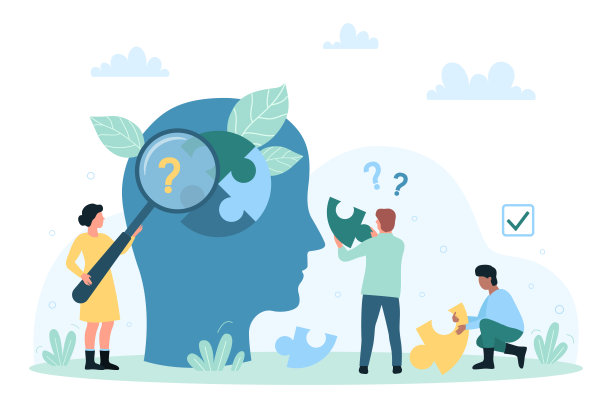 心理健康，从那些通过放大镜看难题的小人那里得到支持图片下载