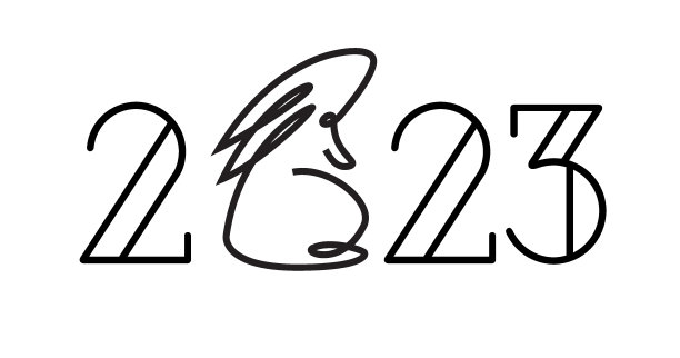 2023标志线风格与兔子矢量图片下载