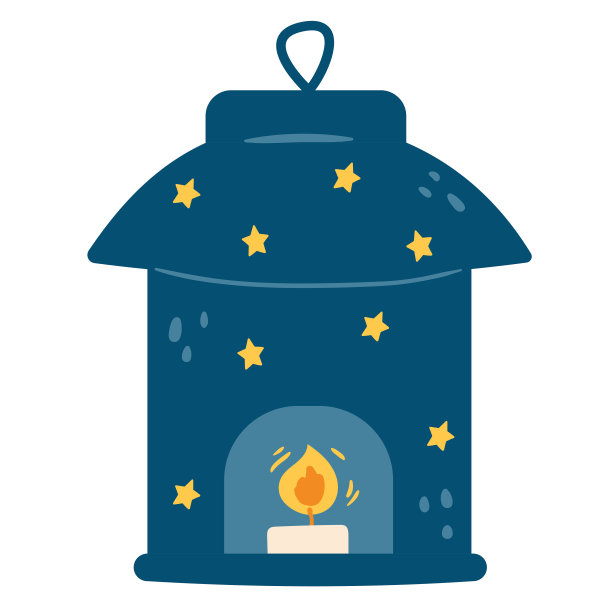 点着蜡烛的灯笼图片下载