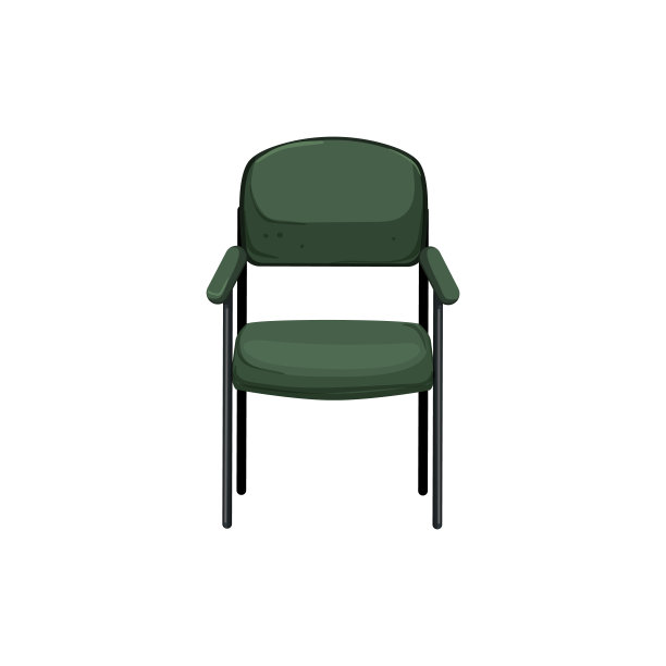 室内办公椅卡通矢量插画图片下载