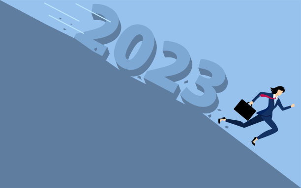 女商人向下奔跑，以避免滑落的2023年图片下载
