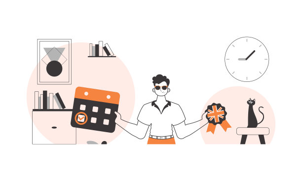 那家伙是个英语老师。学习一门外语的概念。线性时尚风格。图片下载