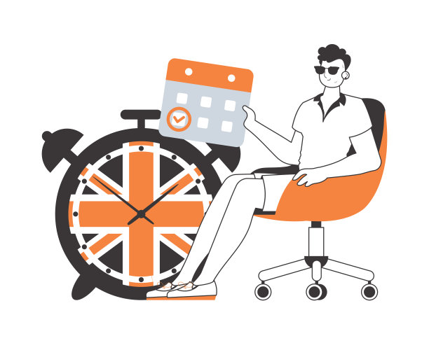 男性英语老师。学习一门外语的概念。线性时尚风格。孤立的,矢量插图。图片下载