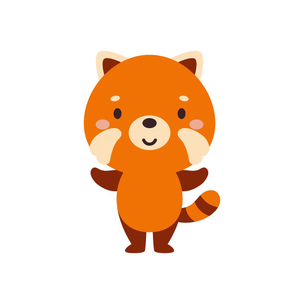 白色背景下可爱的小熊猫。卡通动物为儿童卡片，婴儿淋浴，邀请，海报，t恤组成，房子内部。向量股票插图图片下载