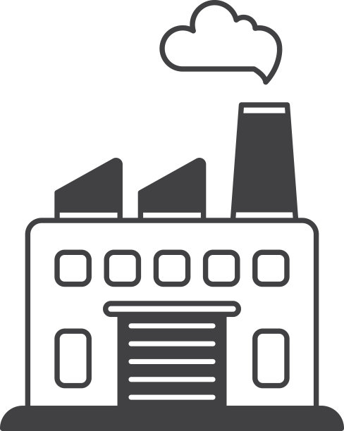 简约风格的工厂建筑插画图片下载