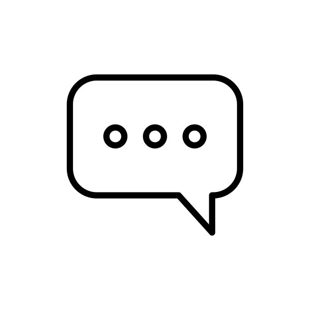 气泡语音图标矢量设计模板在白色背景图片下载