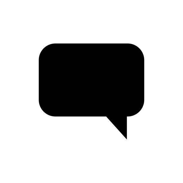 气泡语音图标矢量设计模板在白色背景图片下载