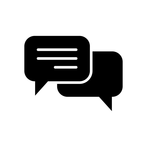 气泡语音图标矢量设计模板在白色背景图片下载