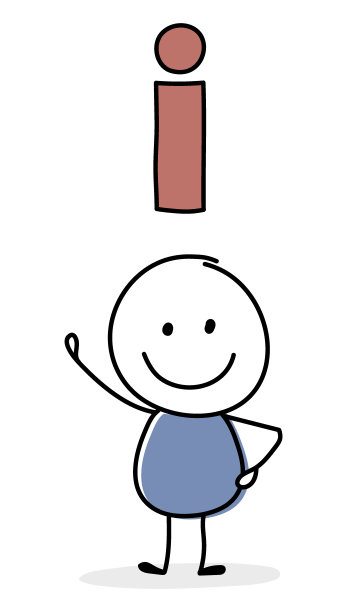 带有信息图标的笑脸贴纸的概念。向量图片下载