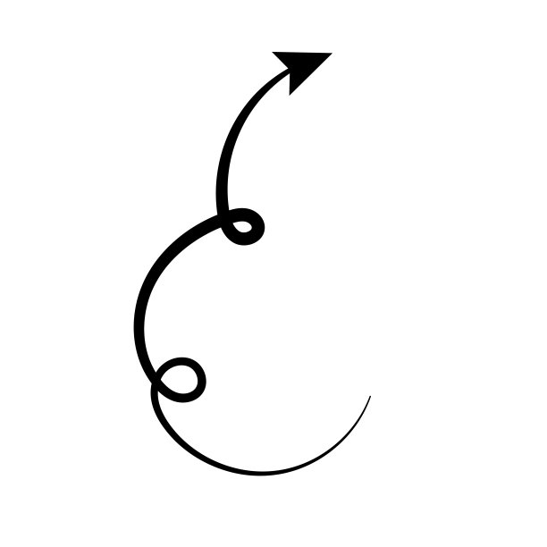 箭头圈上下黑色手绘图标插图矢量图片下载