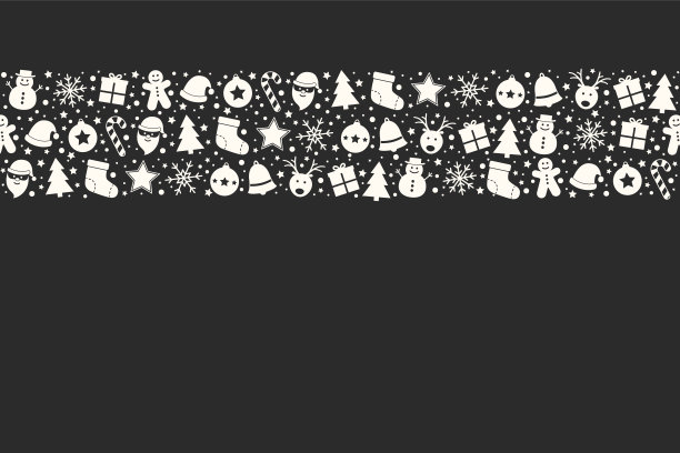 圣诞元素。圣诞背景装饰和复制空间。向量图片下载