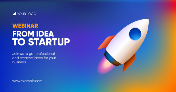 商务网络会议社交媒体横幅布局图片下载