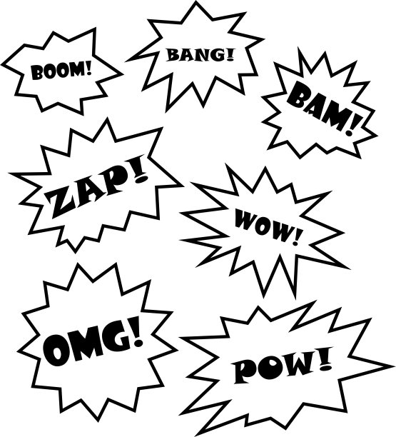 极简的黑白爆炸漫画风格图片下载