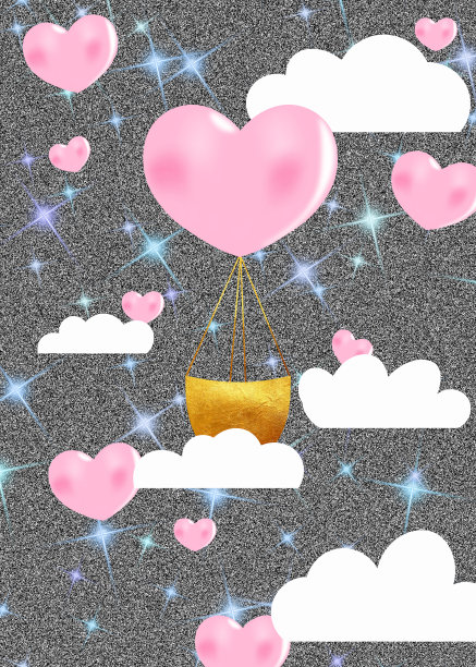 漂亮的情人节卡片，也可以用作传单或横幅图片下载