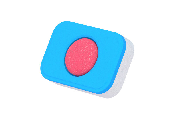 洗碗机洗涤剂片孤立的白色背景。软水器。三维渲染图片下载