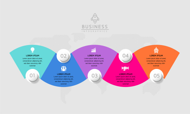连接步骤业务信息图模板图片下载