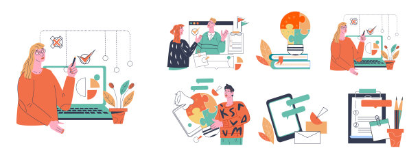 SMM，市场研究和分析，头脑风暴和咨询业务集。图片下载